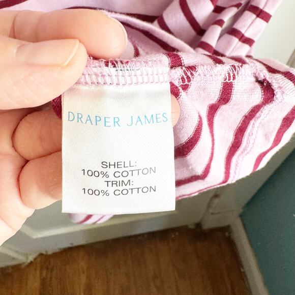 Draper James T-Shirt Dress Tie Waist Dark Pink Mariner Stripe Size XXL Preppy - Picture 8 of 15